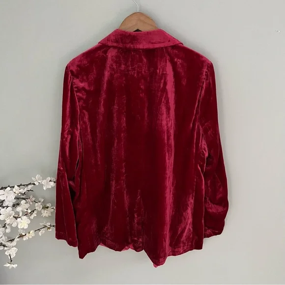 Torrid Red Velvet Classic Blazer NWT Size 1X - Picture 6 of 6